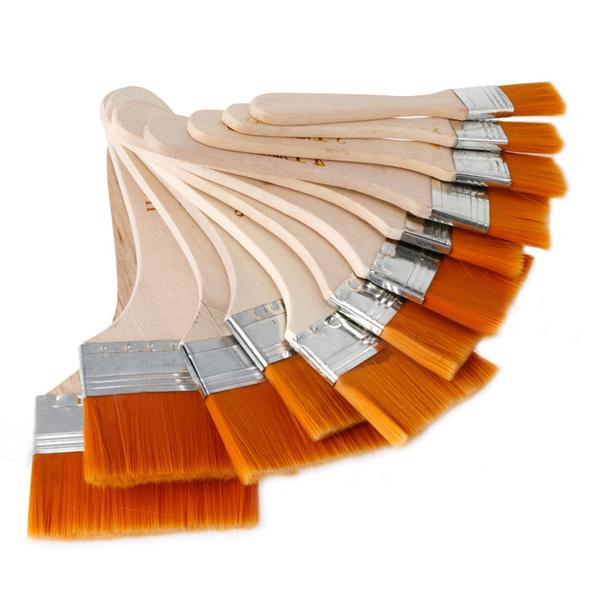 12-Pieces: Wooden Oil Painting Brush Everything Else - DailySale