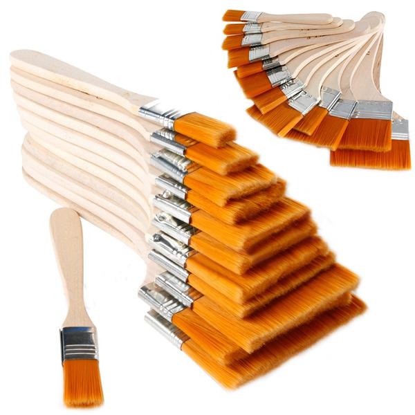 12-Pieces: Wooden Oil Painting Brush Everything Else - DailySale