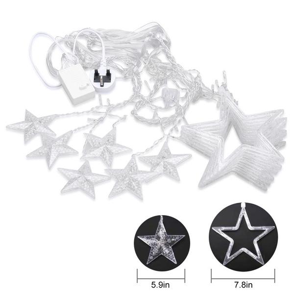 12 Stars 138 LED Curtain String Lights String & Fairy Lights - DailySale