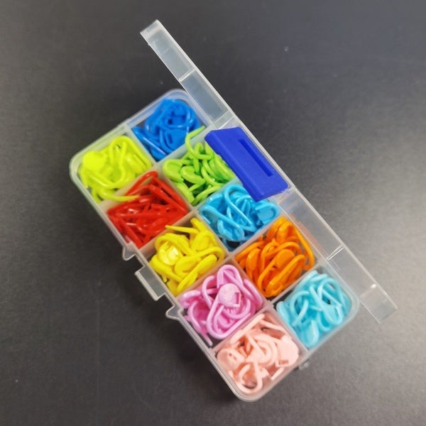 4-Pieces: Aluminum Stitch Holders Pins Knit Knitting Needles Crochet Hooks