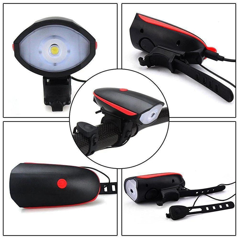 1200mAh Rechargeable Bike Headlight with Horn Sports & Outdoors - DailySale