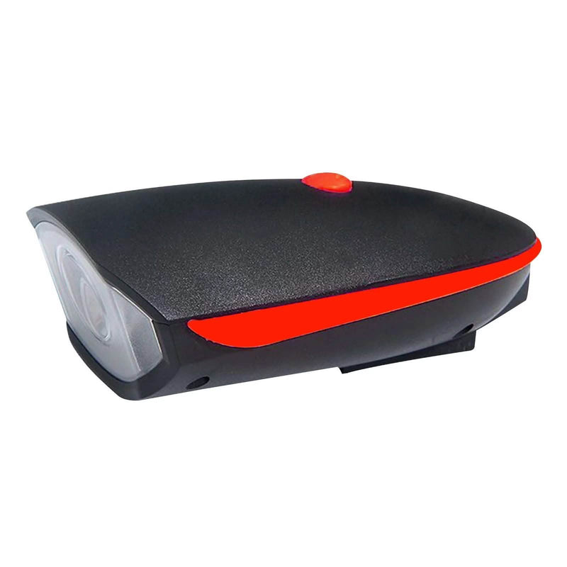 1200mAh Rechargeable Bike Headlight with Horn Sports & Outdoors Red - DailySale