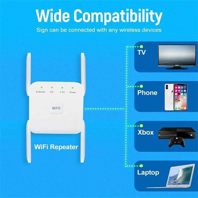 1200Mbps WiFi Range Extender Computer Accessories - DailySale