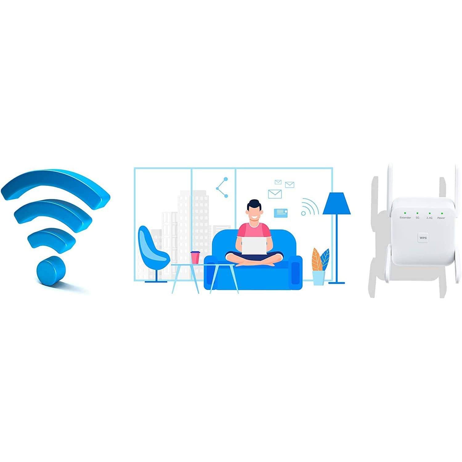 1200Mbps WiFi Range Extender Computer Accessories - DailySale