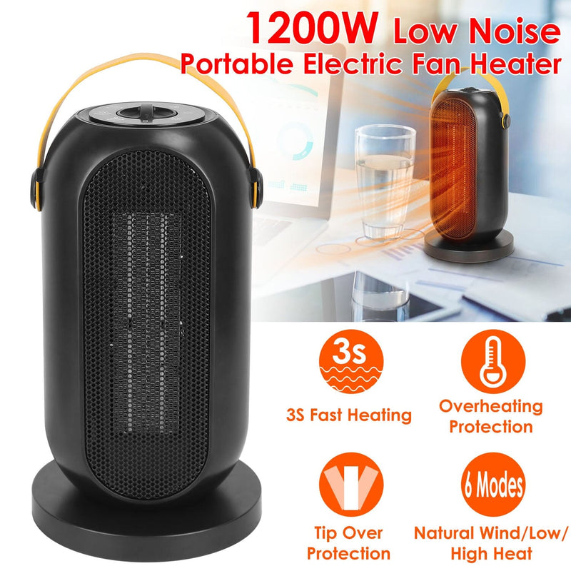 1200W Portable Electric Fan Heater Household Appliances - DailySale