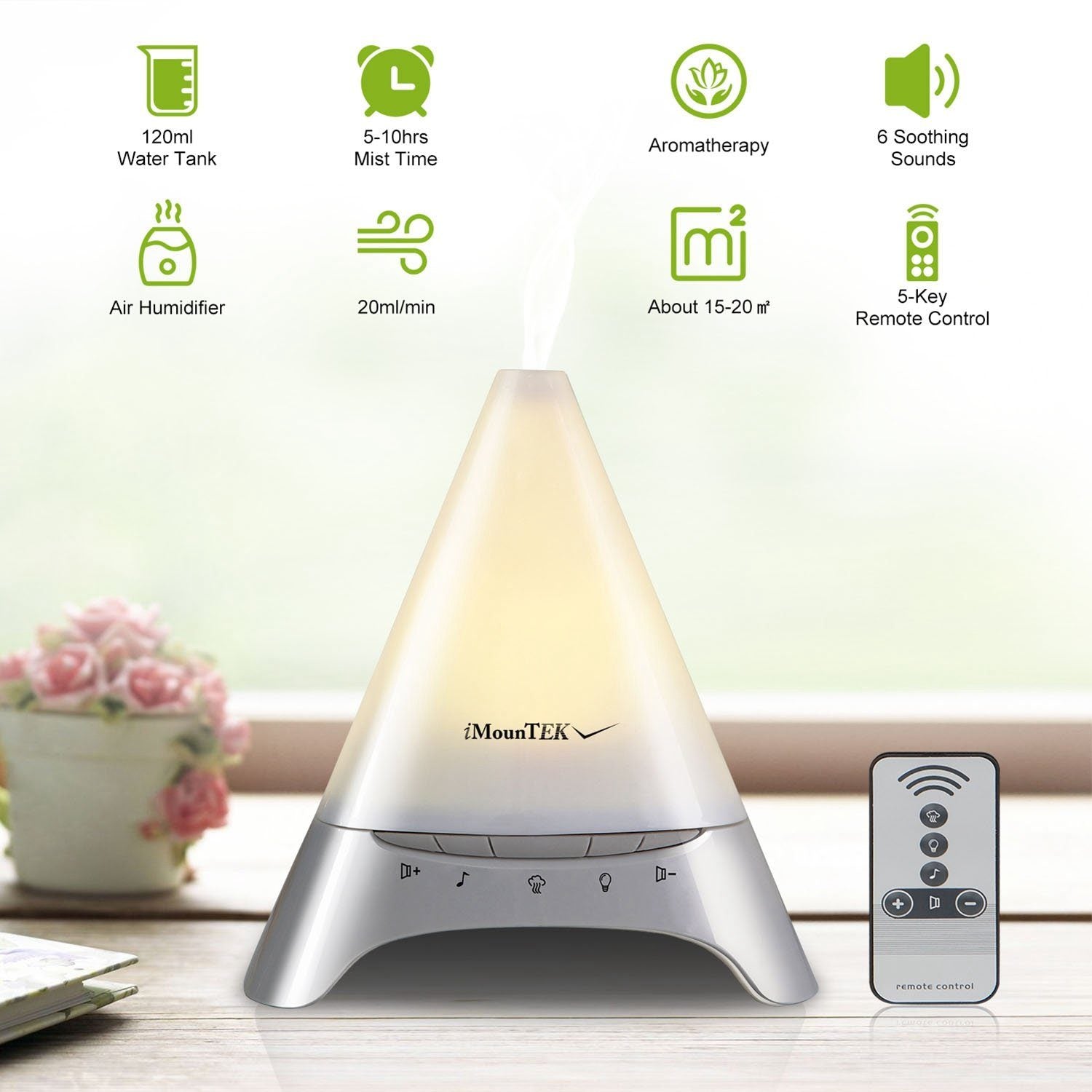 120ml Cool Mist Humidifier Ultrasonic Aroma Essential Oil Diffuser Wellness - DailySale