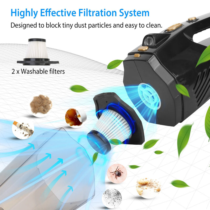 120W 8000PA Handheld Cordless Car Vacuum Cleaner with Accessory kit Automotive - DailySale