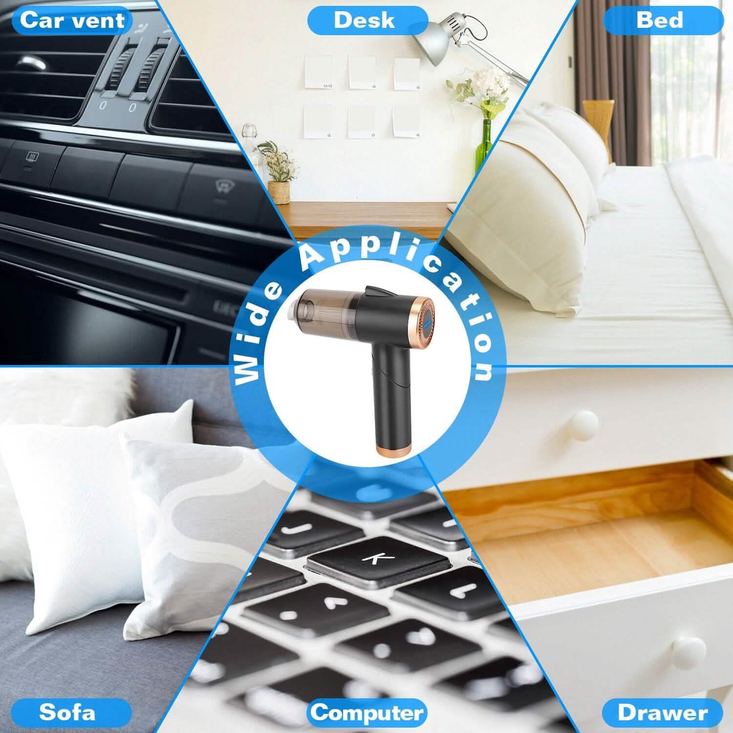 120W 9000PA Cordless Handheld Car Vacuum Cleaner with Searchlight Automotive - DailySale