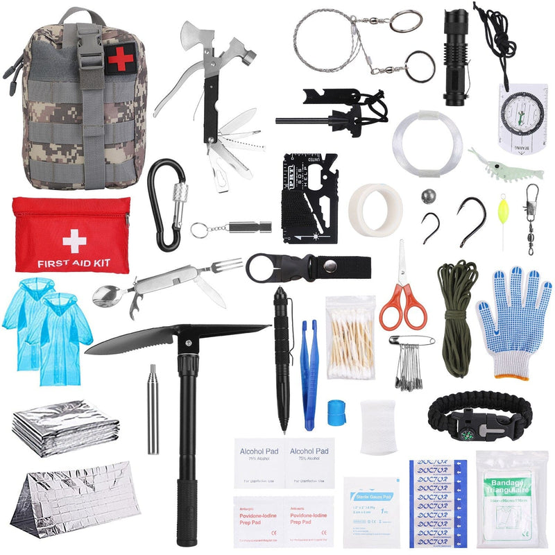 125-Pieces: Emergency Survival Gear Tactical for Outdoor Adventure Sports & Outdoors - DailySale