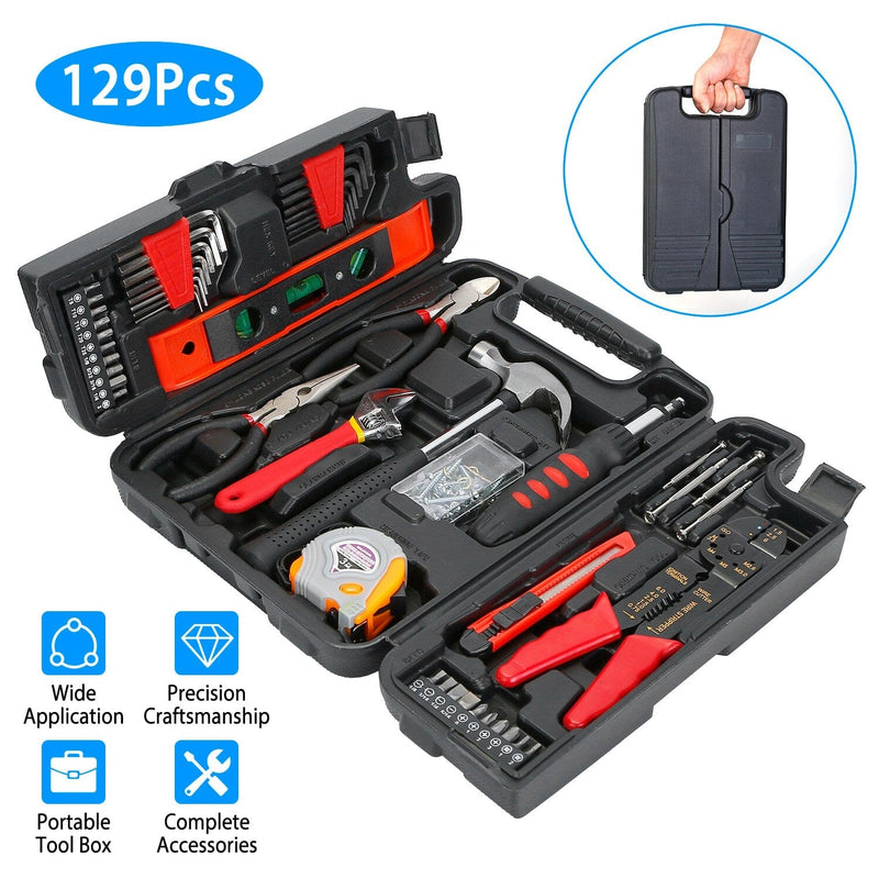 129-Pieces Set: Household Hand Tool Set Home Improvement - DailySale