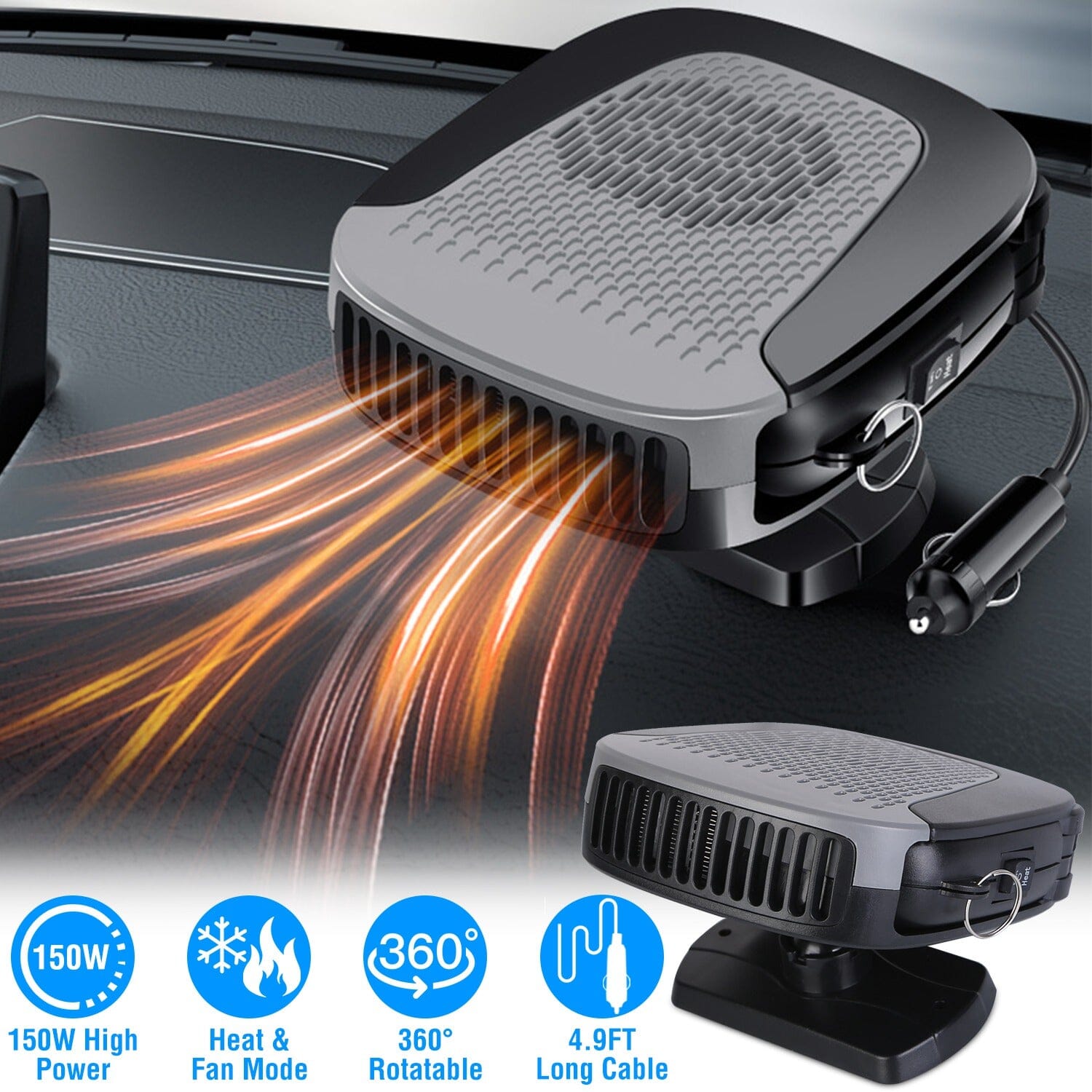 12V 150W Portable Car Auto Heater Automotive - DailySale