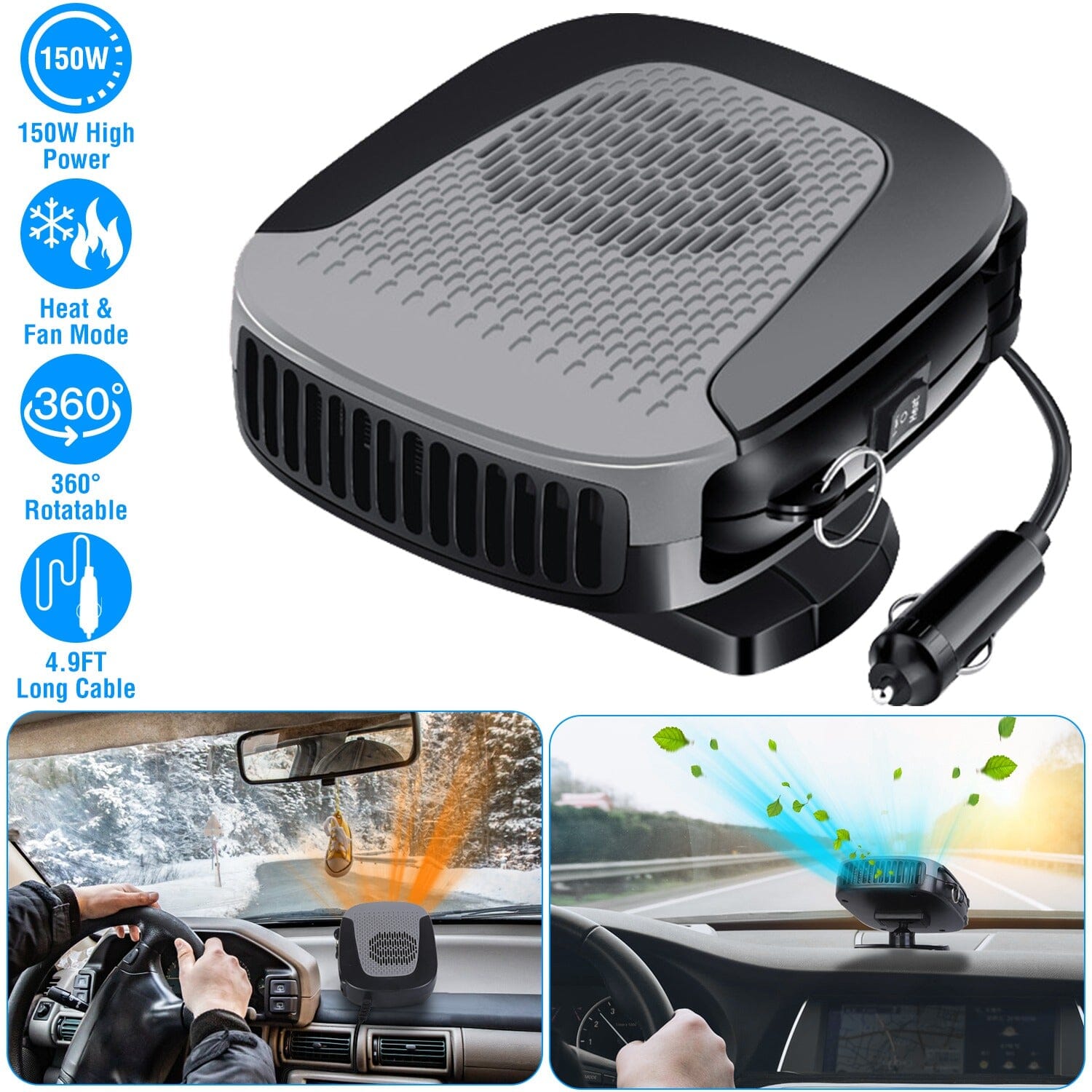 12V 150W Portable Car Auto Heater Automotive - DailySale