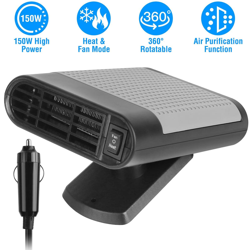 12V 150W Portable Car Heater with Air Purification Automotive - DailySale