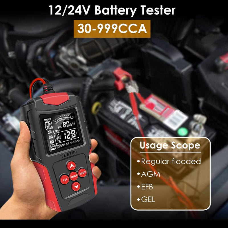 12V 24V Car Battery Tester Automotive - DailySale