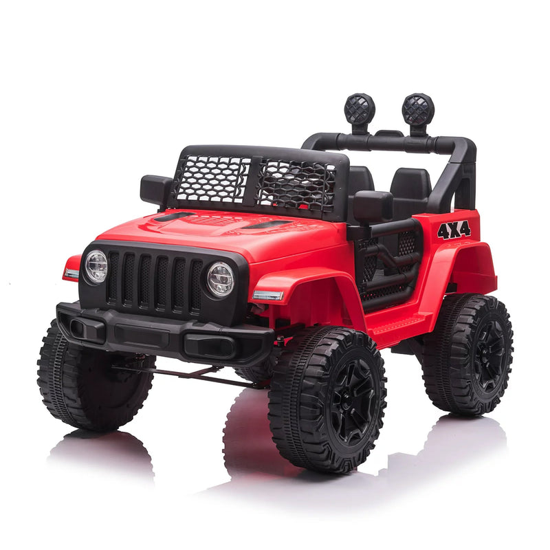 12V Battery Electric Car with Horn, Front Light ,Four Wheel Absorber and Remote Control Toys & Games Red - DailySale