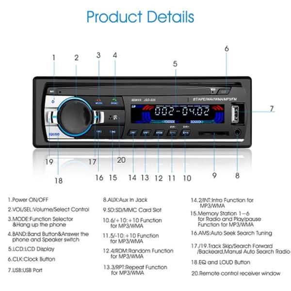 12V Bluetooth Car Stereo Automotive - DailySale