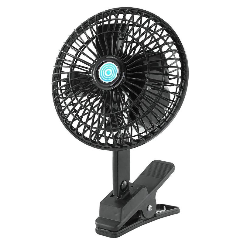 12V Car Fan Oscillating Clip on Cooling Fan with 2 Speeds 120° Rotation Automotive - DailySale
