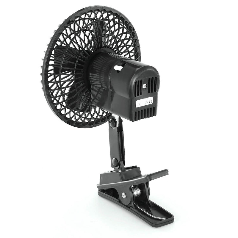 12V Car Fan Oscillating Clip on Cooling Fan with 2 Speeds 120° Rotation Automotive - DailySale