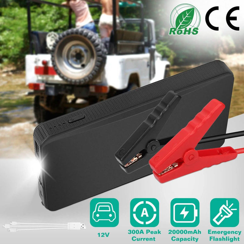 12V Car Jumper Starter 300A Peak 20000 mAh Battery Charger Automotive - DailySale