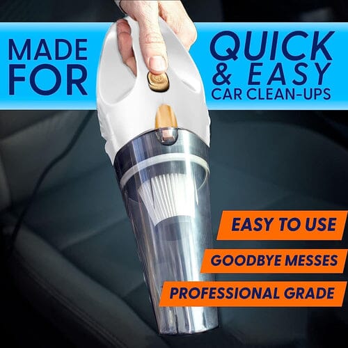 12V High Power Handheld Car Vacuum with 16Ft Cord, Attachments & Bag Automotive - DailySale