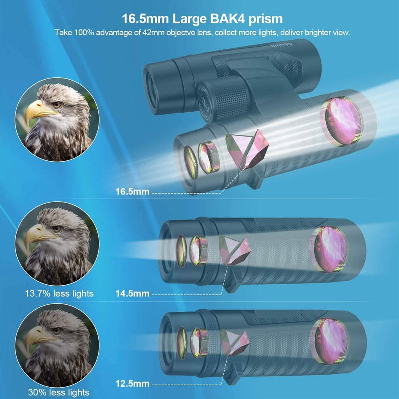 12x42 HD Binoculars for Adults with Universal Phone Adapter Sports & Outdoors - DailySale