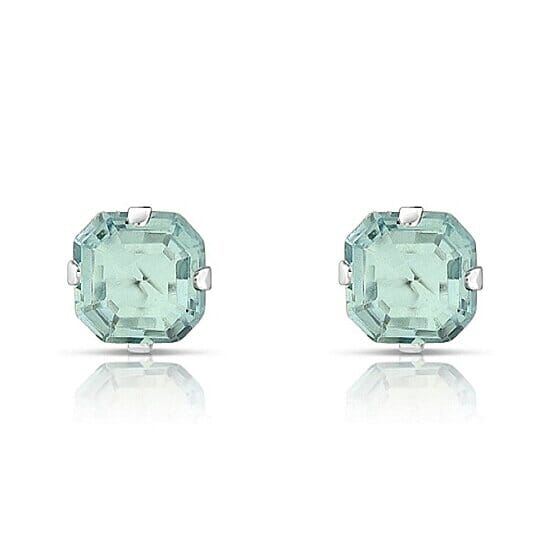 1.3 Carat Cz Asscher-Cut Sterling Silver Stud Earrings Earrings Green - DailySale