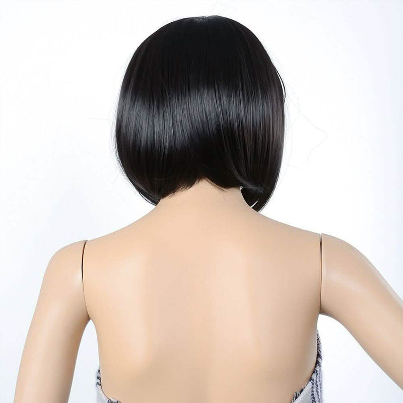 13 Inches Straight Heat Resistant Short Bob Full Hair Wigs with Flat Bangs Beauty & Personal Care - DailySale
