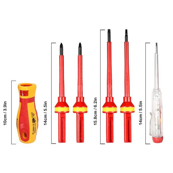 13-Piece: 1000V Changeable Insulated Screwdrivers Set Home Improvement - DailySale