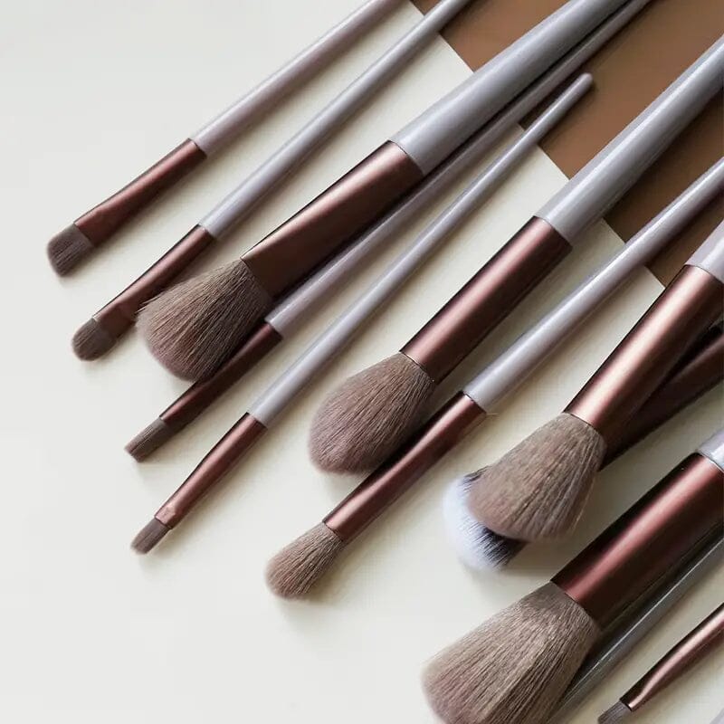 13-Piece: Professional Makeup Brush Set Beauty & Personal Care Brown - DailySale