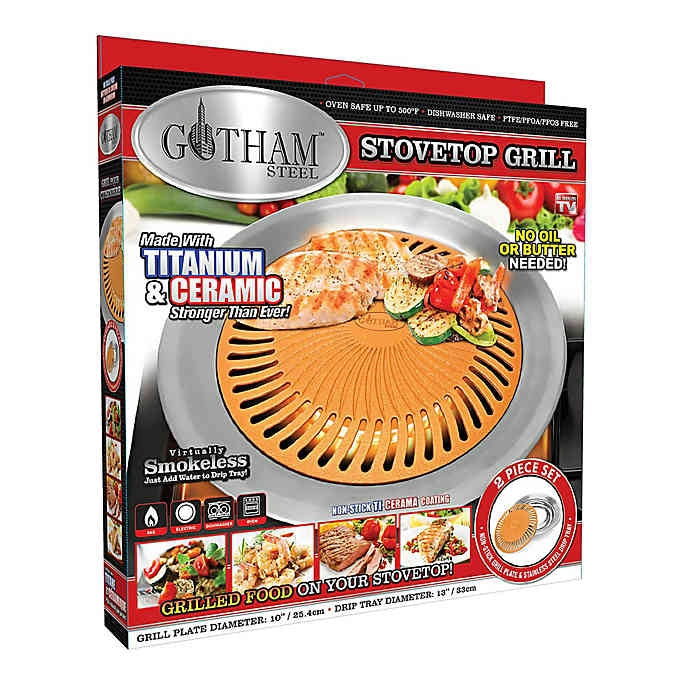 Gotham Steel Stovetop Grill Non-Stick Indoor Smokeless Stovetop