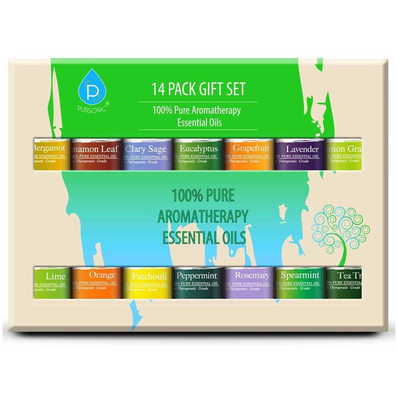 14-Pack: Pursonic Pure Essential Aroma Oils Wellness & Fitness - DailySale