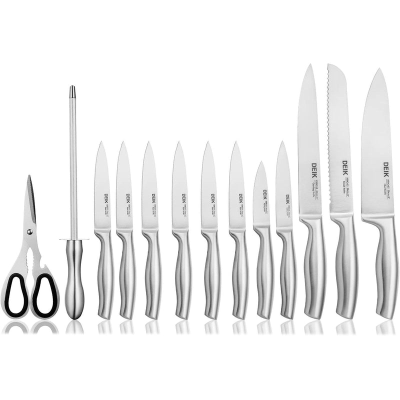 14-Piece: Deik High Carbon Stainless Steel Kitchen Knife Set