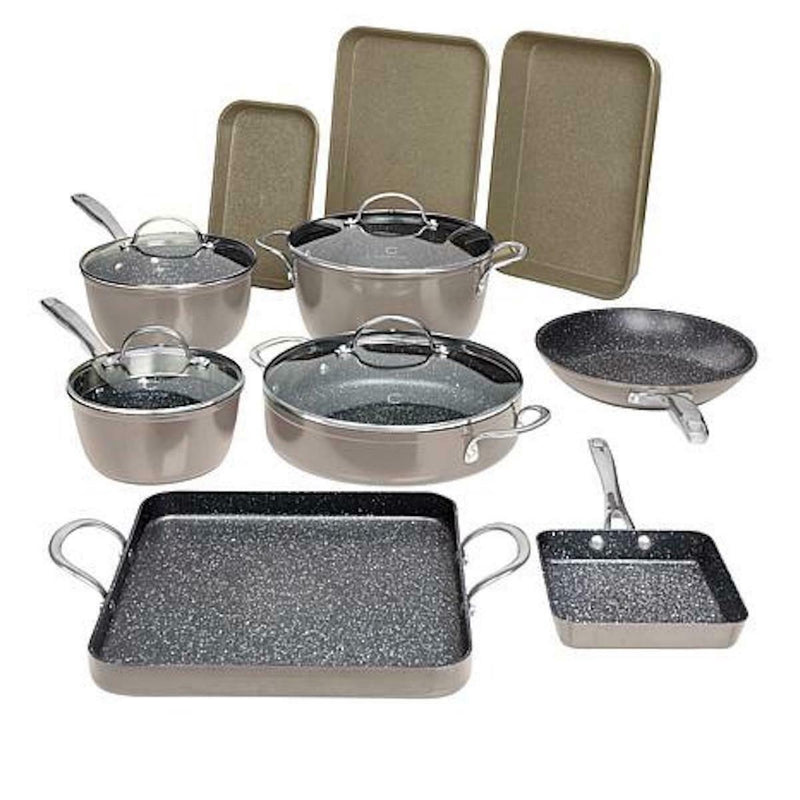 14-Piece Set: DuraPan Nonstick All-Purpose Cookware Kitchen & Dining Gray - DailySale