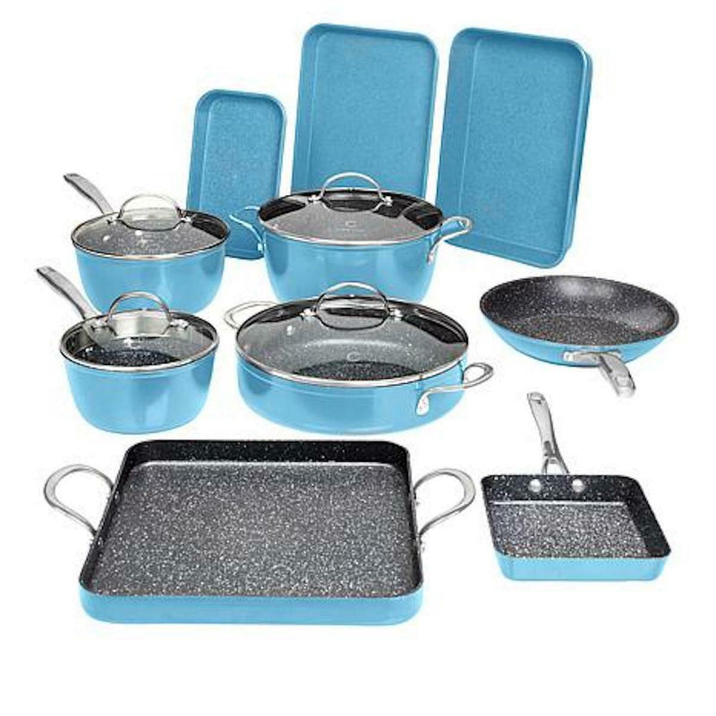 14-Piece Set: DuraPan Nonstick All-Purpose Cookware Kitchen & Dining Slate - DailySale