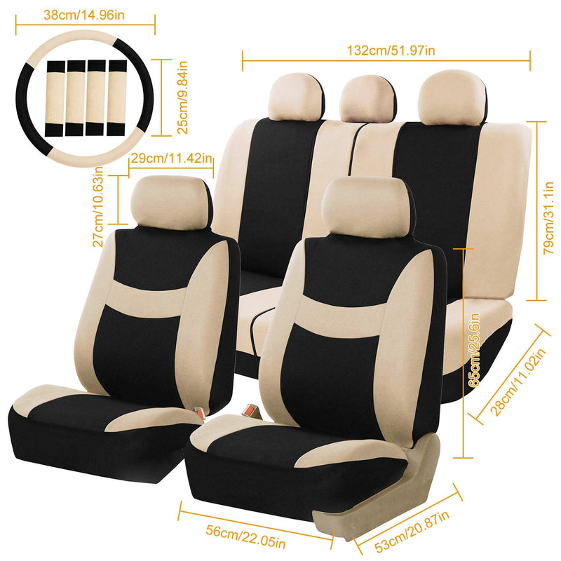 14-Pieces: Universal Auto Seat Cover Set Automotive - DailySale