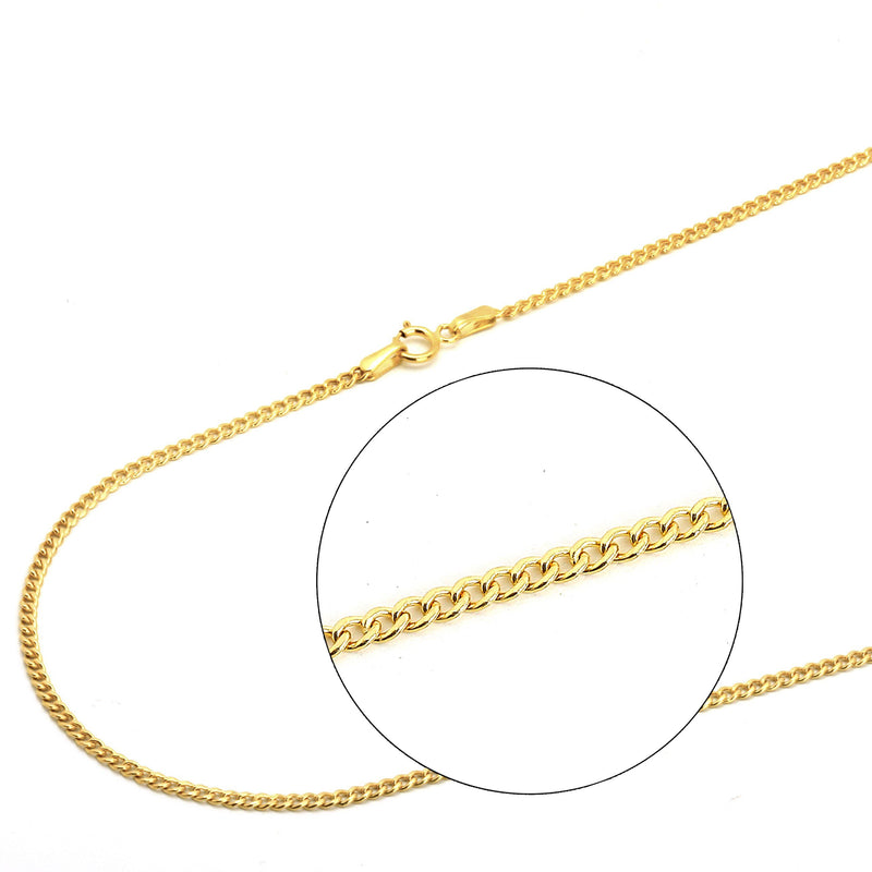 14K Gold 2MM Italian Cuban Chain Necklace by Moricci Necklaces 16" - DailySale