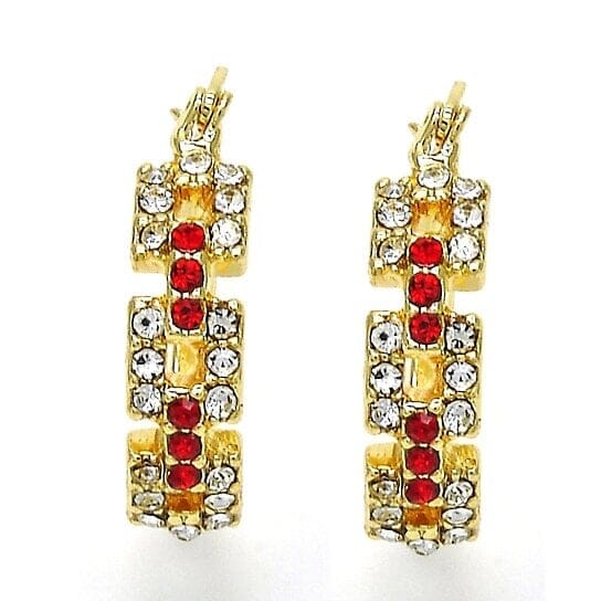 14k Gold Filled Garnet Unique Shape Earrings Earrings - DailySale