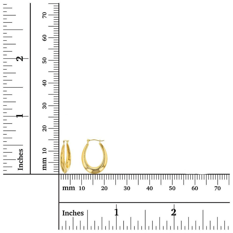 14K Gold Graduated French Lock Huggie Hoops Earrings - DailySale