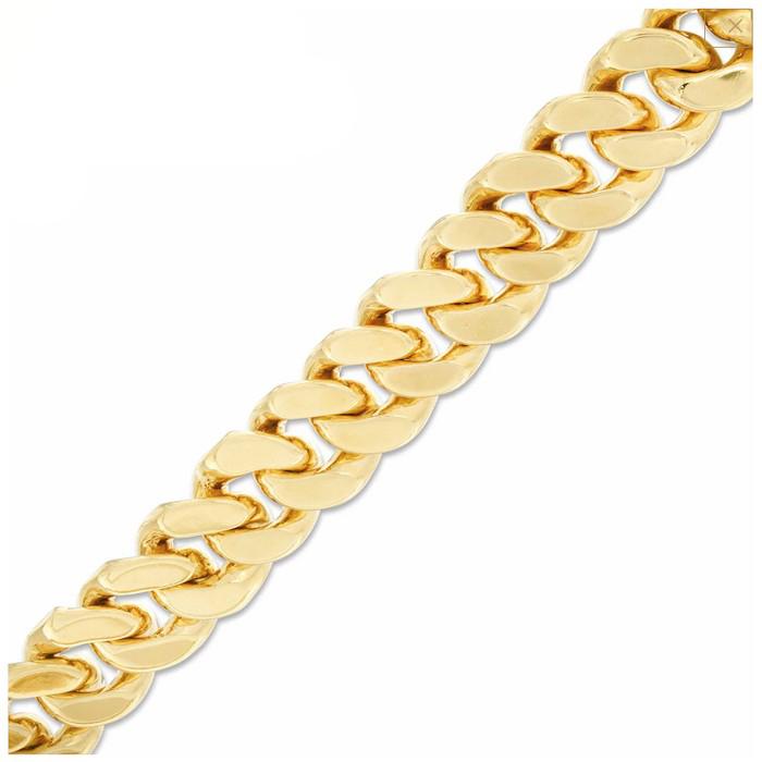 14K Gold Over Bronze Handmade Cuban Bracelet Bracelets - DailySale