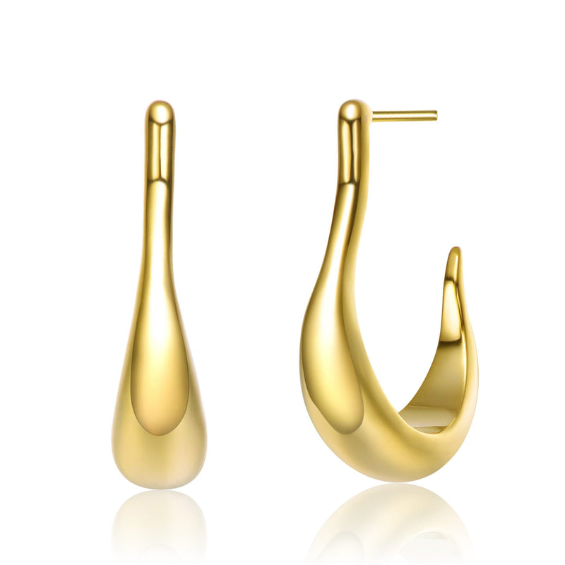 14K Gold Plated Hoop Earrings Earrings - DailySale