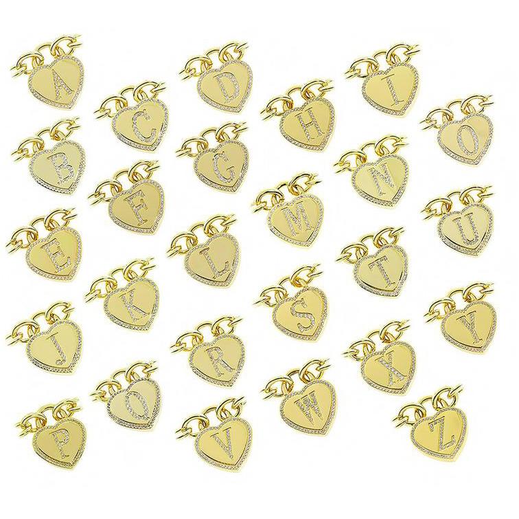 14K Gold Plated Initial Heart Bracelet Bracelets - DailySale