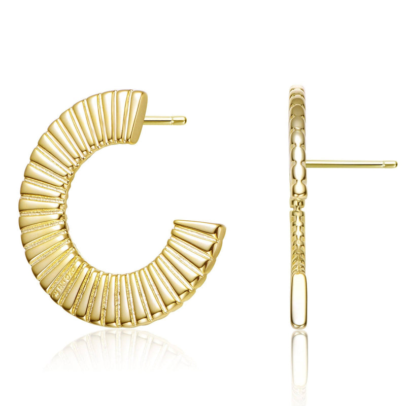 14K Gold Plated Wave Earrings Earrings - DailySale