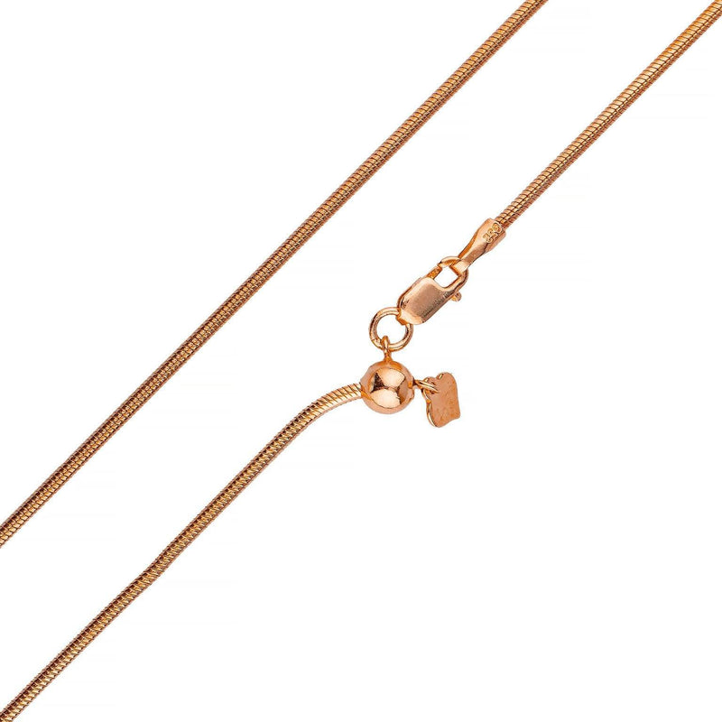 14k Rose Gold Adjustable Round Snake Chain Necklaces - DailySale