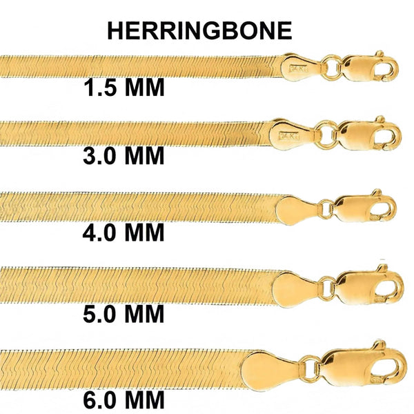 14K Solid Gold Herringbone Necklace Necklaces - DailySale