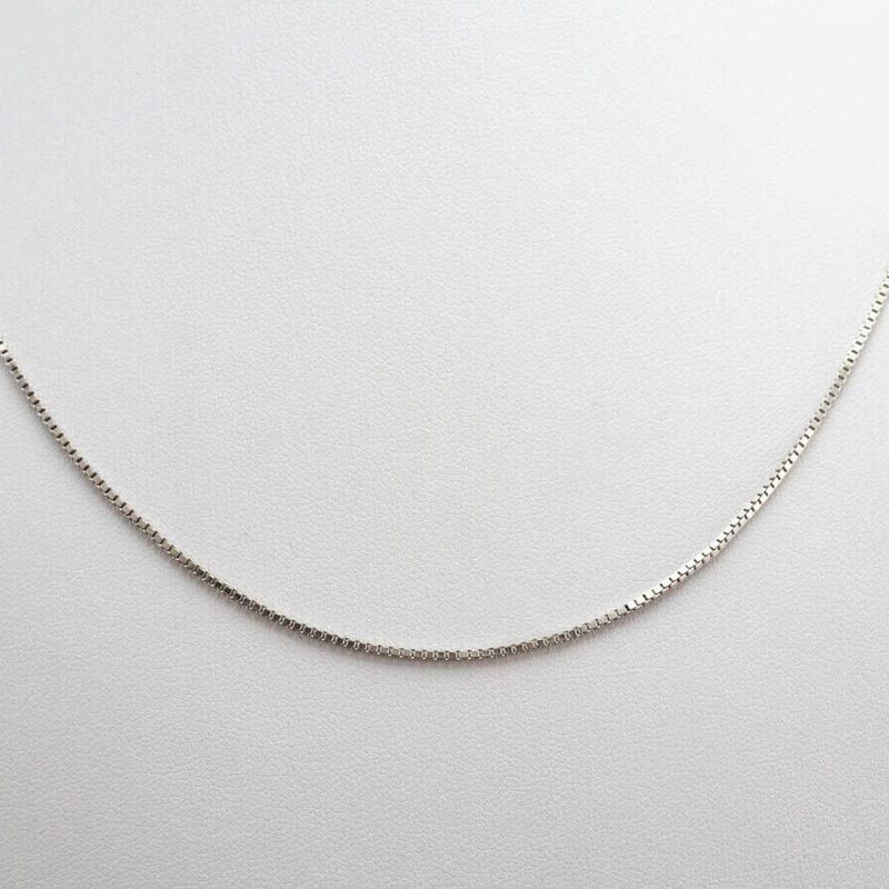 14K Solid White Gold Box Necklace Real Gold Chain Necklaces - DailySale