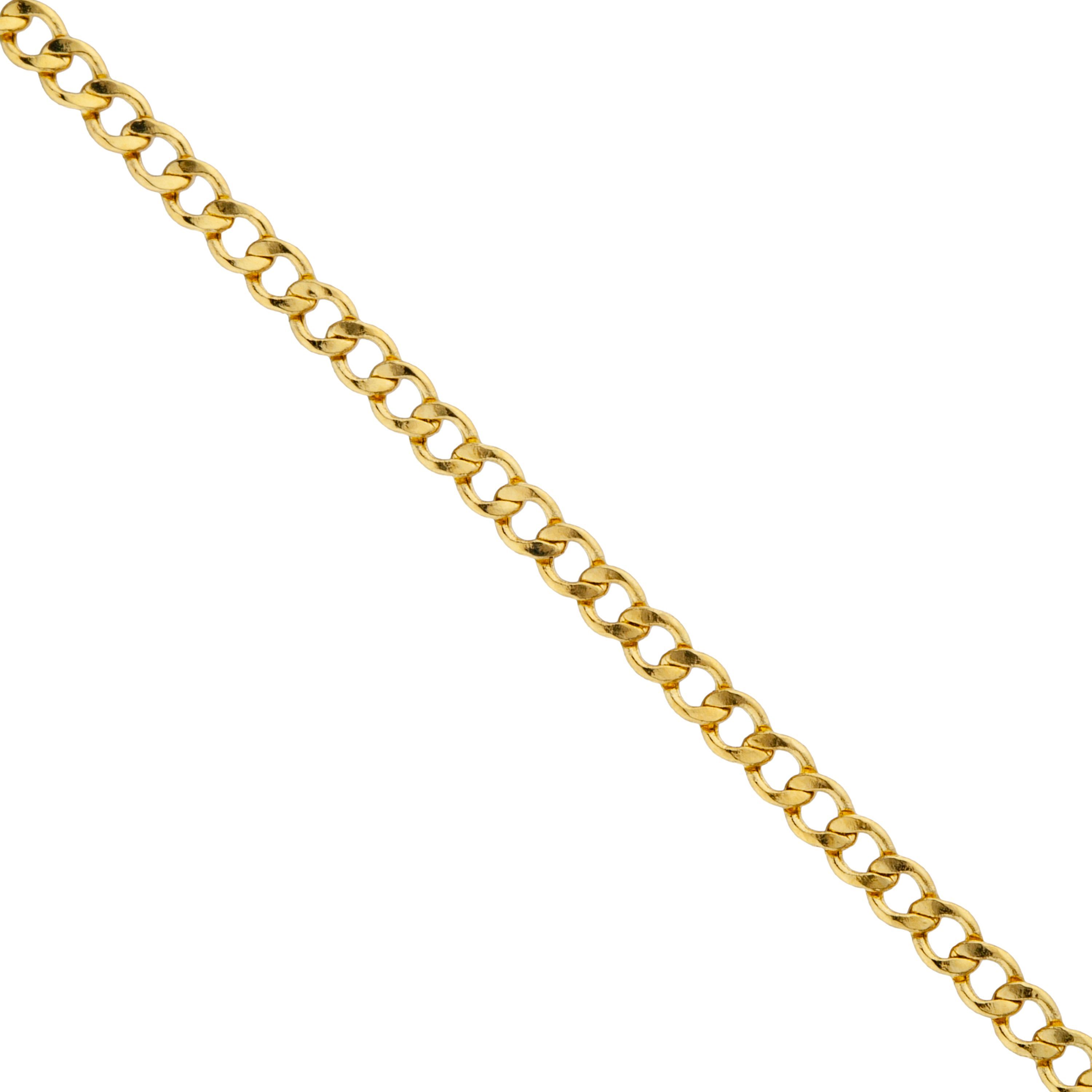 14K Solid Yellow Gold 2mm Cuban Necklace Chain