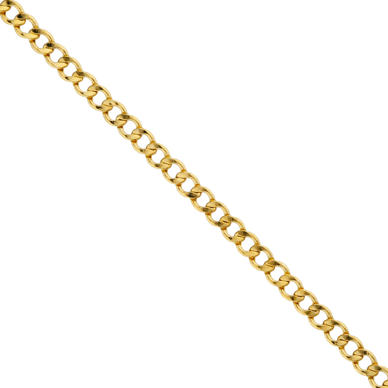 14K Solid Yellow Gold 2mm Cuban Necklace Chain Necklaces 16" - DailySale