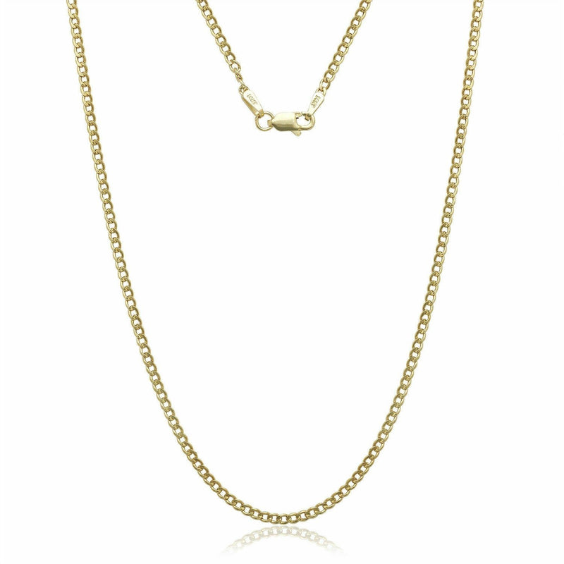 14k Solid Yellow Gold Cuban Link Chain Necklace - Assorted Sizes Jewelry 16" - DailySale
