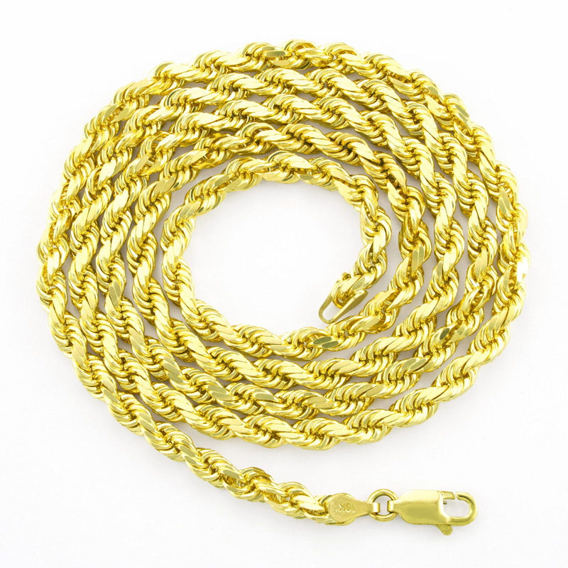 14k Solid Yellow Gold Cuban Link Chain Necklace - Assorted Sizes Necklaces - DailySale
