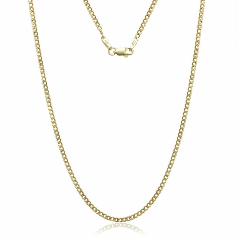 14K Solid Yellow Gold Cuban Link Chain Necklace Jewelry 16" - DailySale